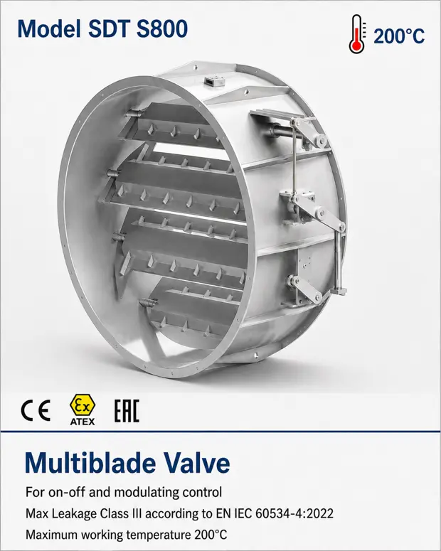 SDT S800 — Compuerta multilama (multiblade)